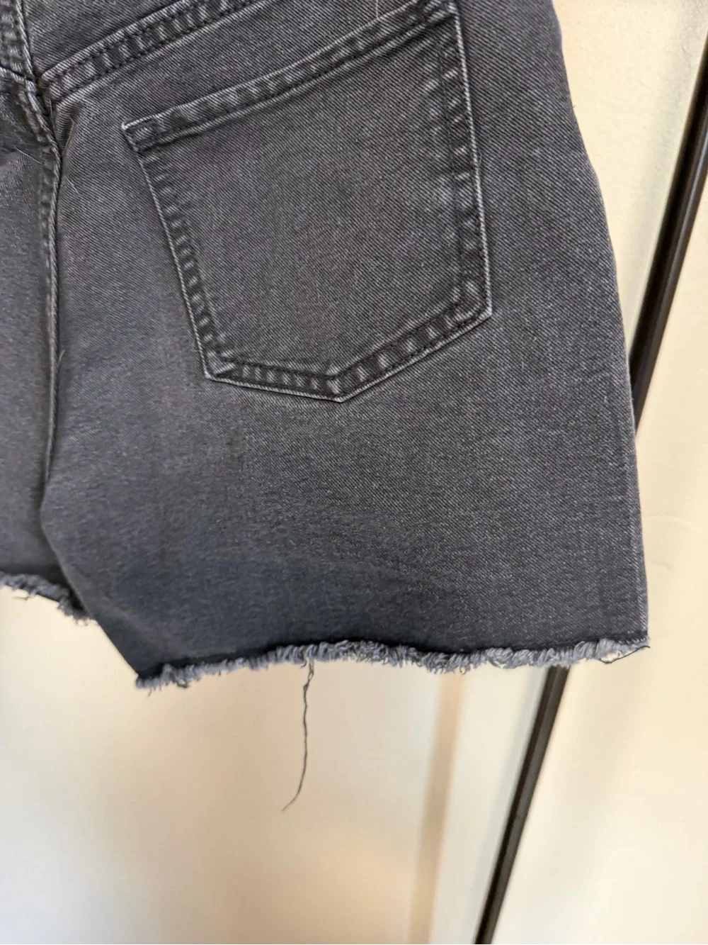 Old Navy Black High-Rise Button-Front Denim Shorts